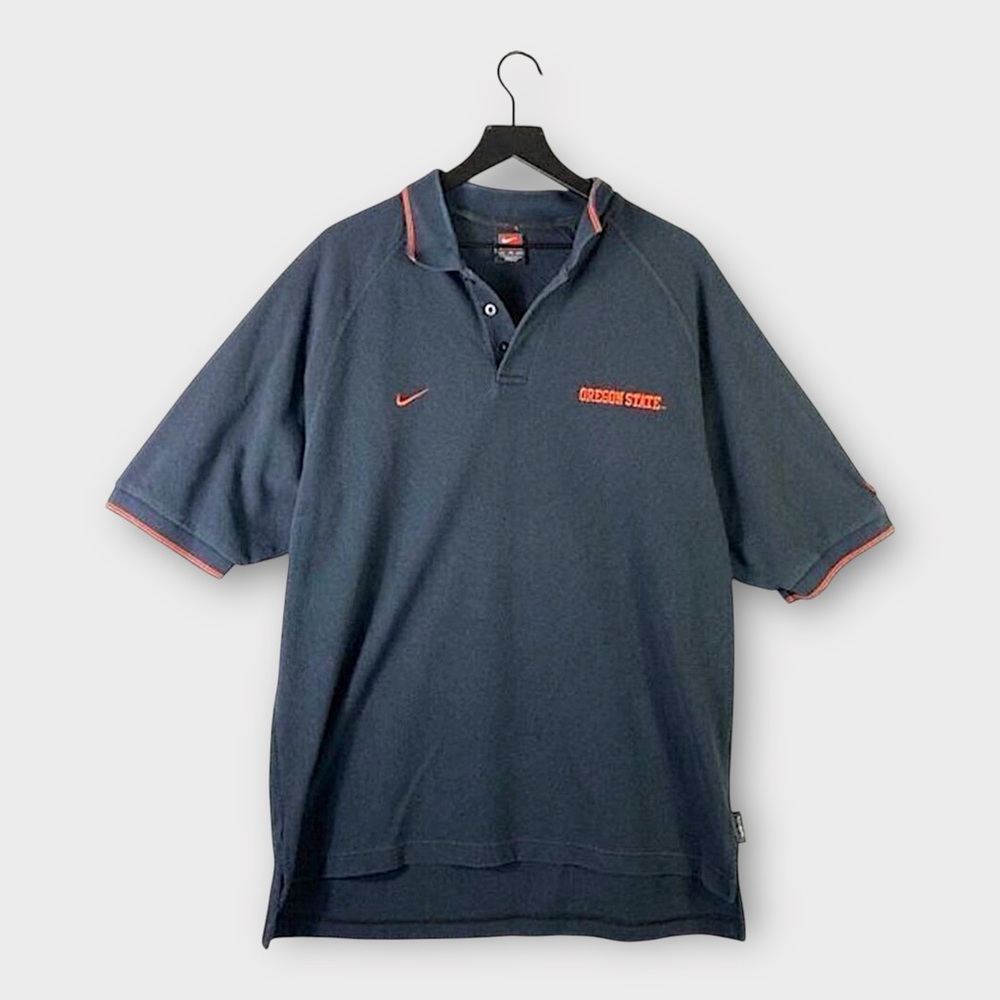 Oregon State Polo Nike Shirt Mens Size XL Beavers Black Orange Short Sleeve NCAA